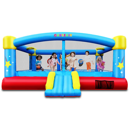 Big Inflatable Bounce House,Reinforced PVC Bounce Floor Holds 6 Kids